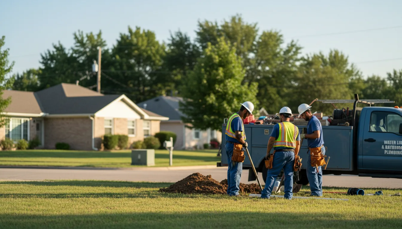 Residential water line and bathroom plumbing service in Continental, OH